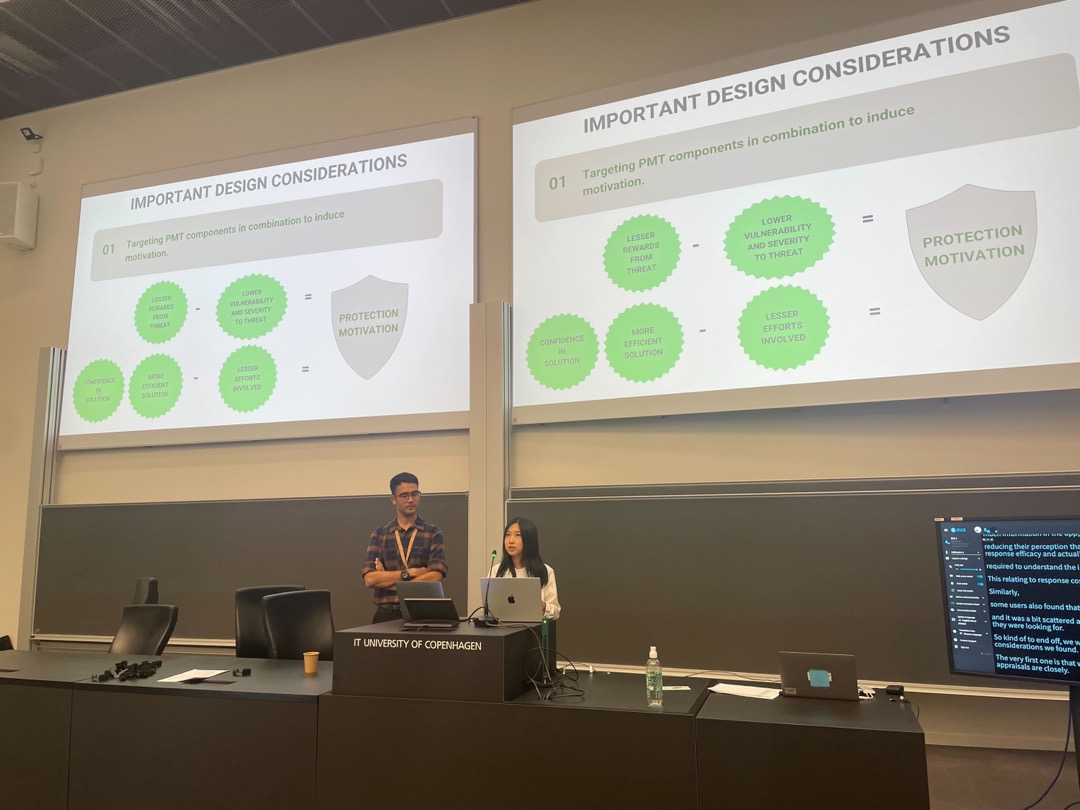 Varun and Maggie presenting our paper at DIS2024